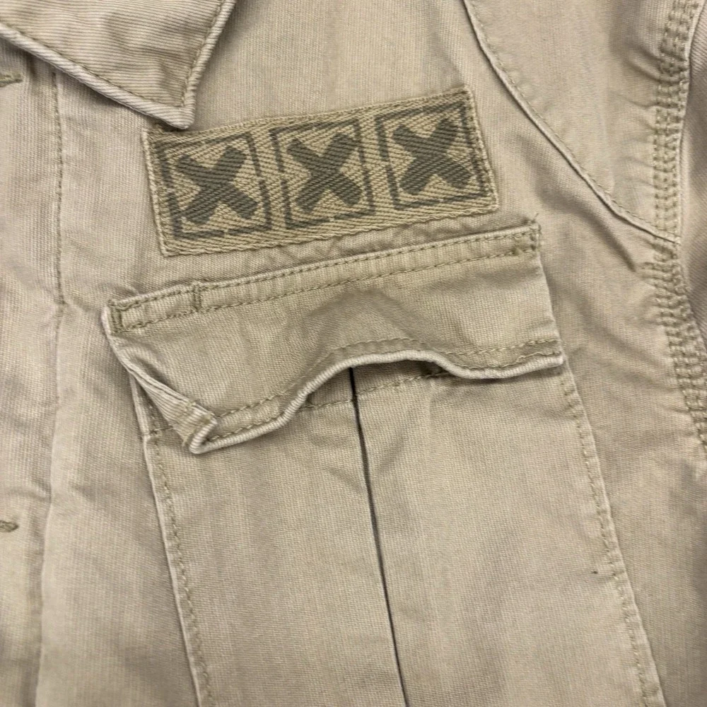 Men's LEVI'S Khaki‎ 100% Cotton Button Up Utility Jacket Size Large